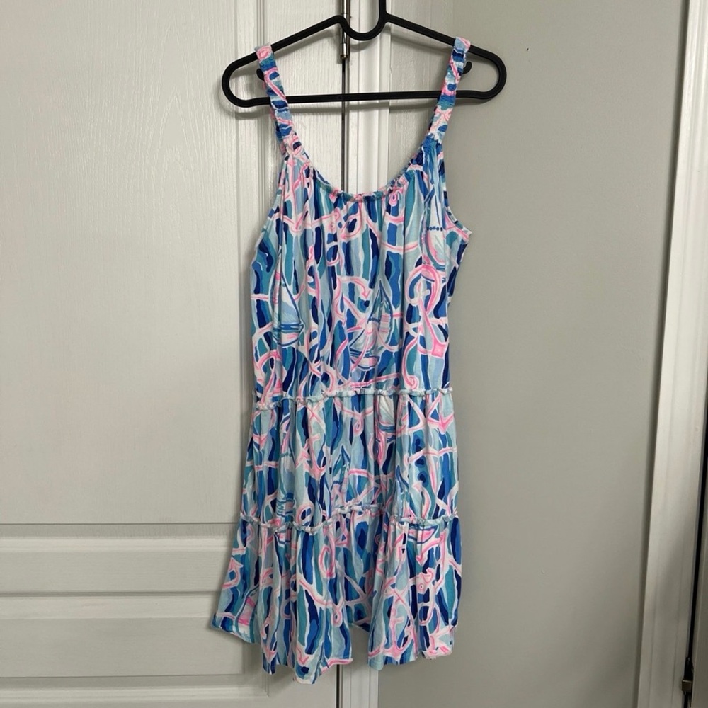 Lilly Pulitzer Blue and Pink Patterned Dress
